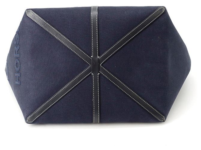 Borsa Tote Burberry Mini Beach Horseferry Canvas Nero - vista 3