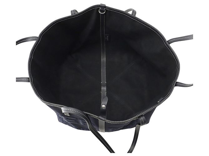 Borsa Tote Burberry Mini Beach Horseferry Canvas Nero - vista 6
