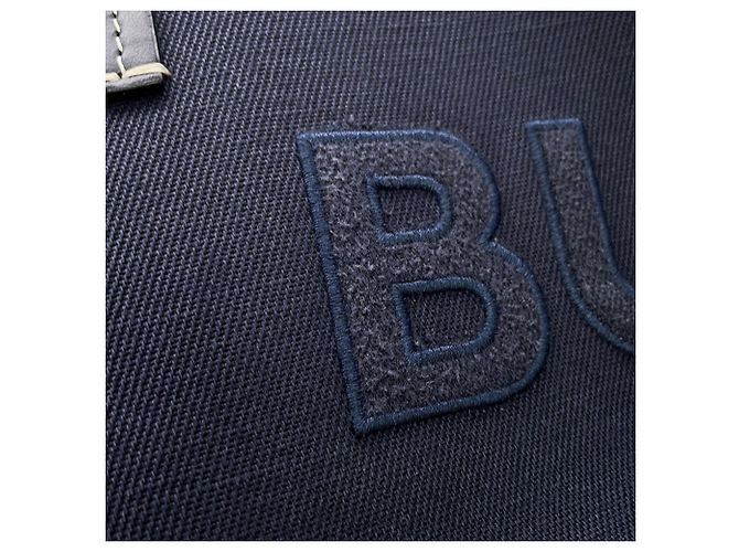Borsa Tote Burberry Mini Beach Horseferry Canvas Nero - vista 8