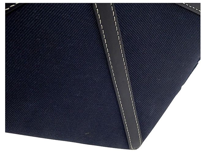 Borsa Tote Burberry Mini Beach Horseferry Canvas Nero - vista 9