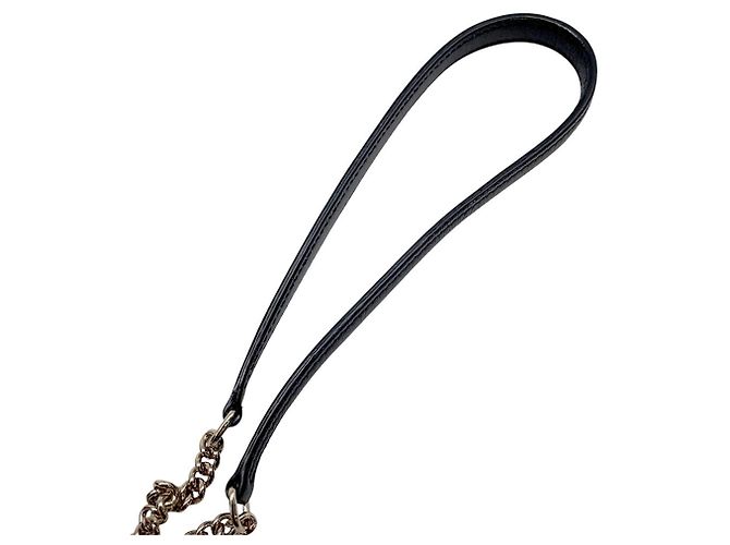 Borsa a tracolla in pelle nera con catena Jimmy Choo - vista 13