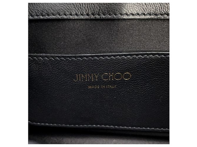 Borsa a tracolla in pelle nera con catena Jimmy Choo - vista 14