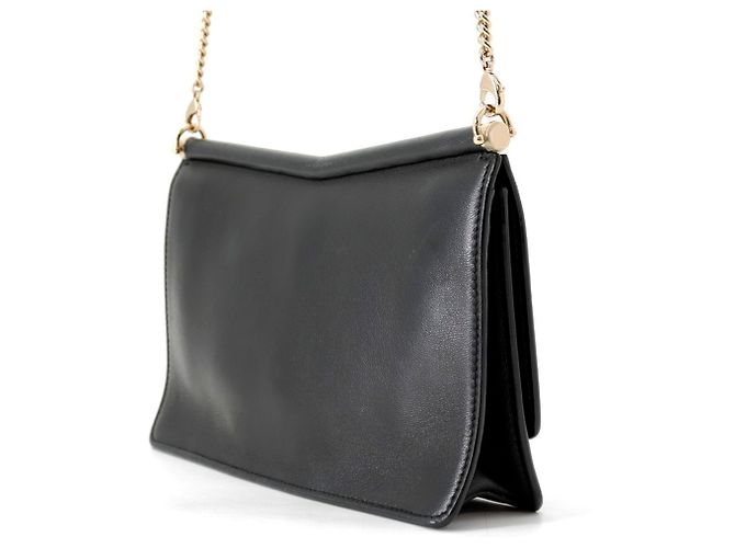Borsa a tracolla in pelle nera con catena Jimmy Choo - vista 2