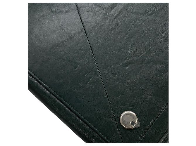 Bolso de hombro de piel Burberry Azul Verde oscuro - vista 11