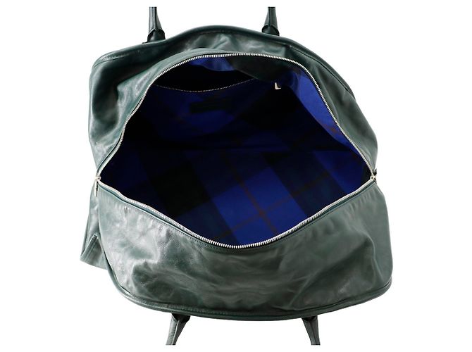 Bolso de hombro de piel Burberry Azul Verde oscuro - vista 5