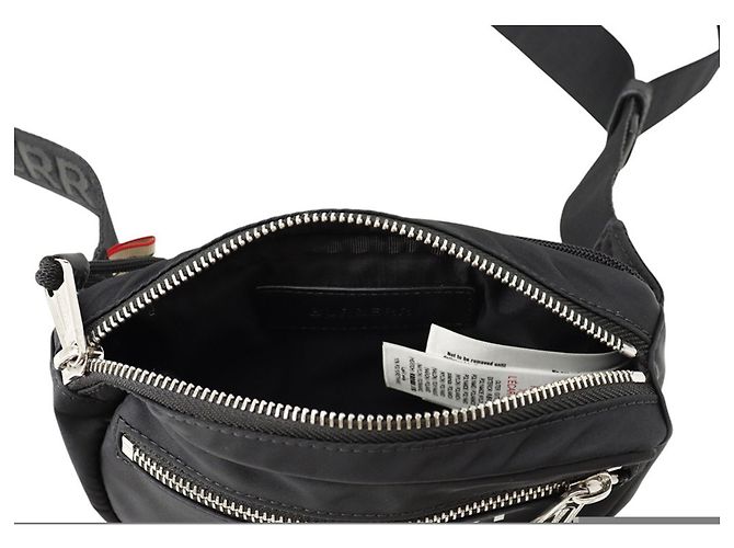 Borsa a tracolla Burberry in nylon nero - vista 6