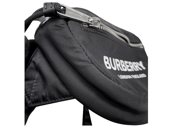 Borsa a tracolla Burberry in nylon nero - vista 7