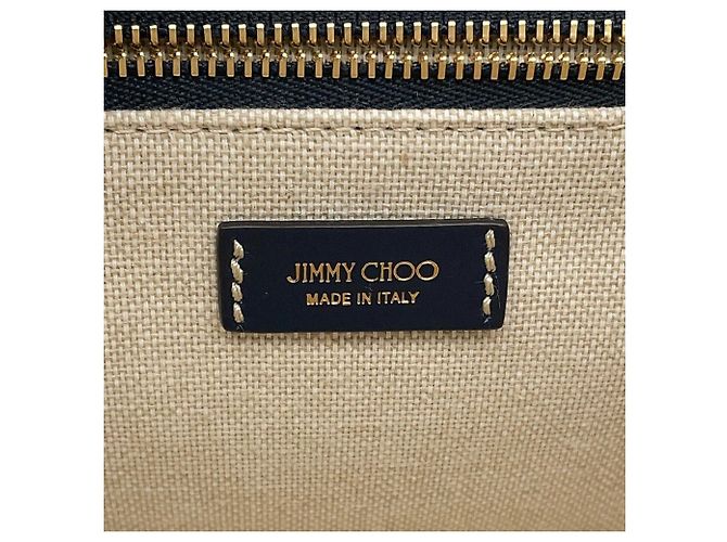 Borsa Tote Jimmy Choo Varenne Bianco Blu Blu navy - vista 17