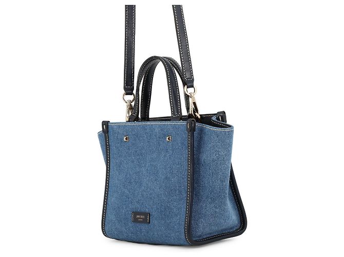 Borsa Tote Jimmy Choo Varenne Bianco Blu Blu navy - vista 2