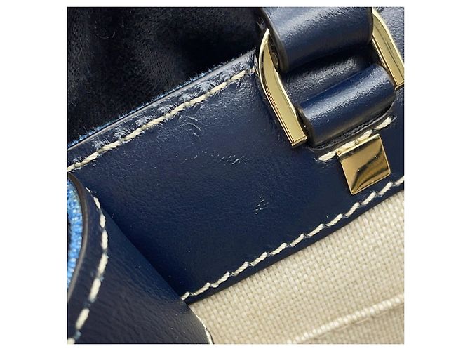 Borsa Tote Jimmy Choo Varenne Bianco Blu Blu navy - vista 8
