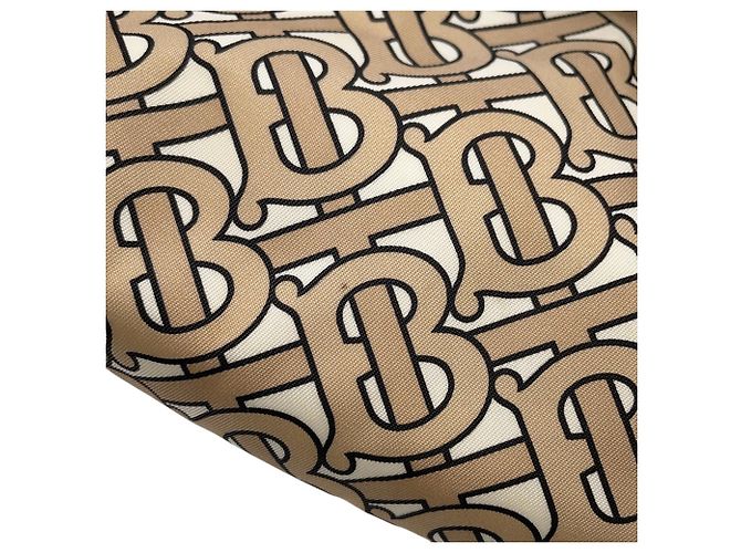 Borsa a mano Burberry TB Monogram in nylon Nero Beige Crudo - vista 14