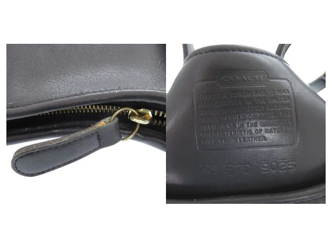 Bolsa de ombro Coach em couro preto - vista 10