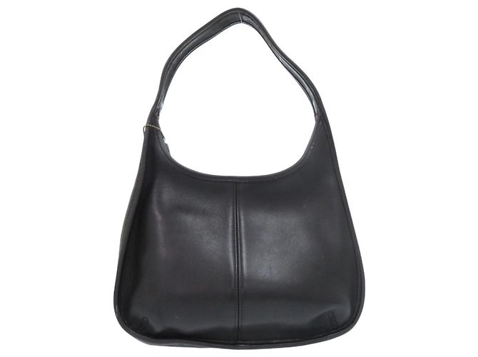Bolsa de ombro Coach em couro preto - vista 2