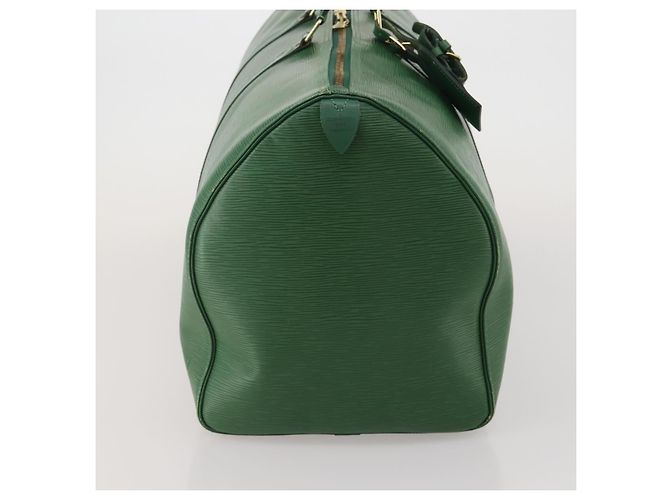 Borsa Louis Vuitton Keepall in pelle Epi 55 Verde - vista 4