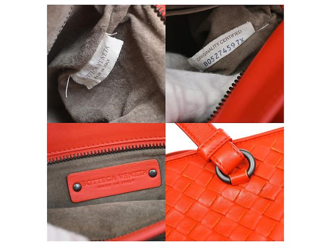 Bottega Veneta Tote Convertible a 2 Tasche Intrecciato Nappa Medium Rosso - vista 6