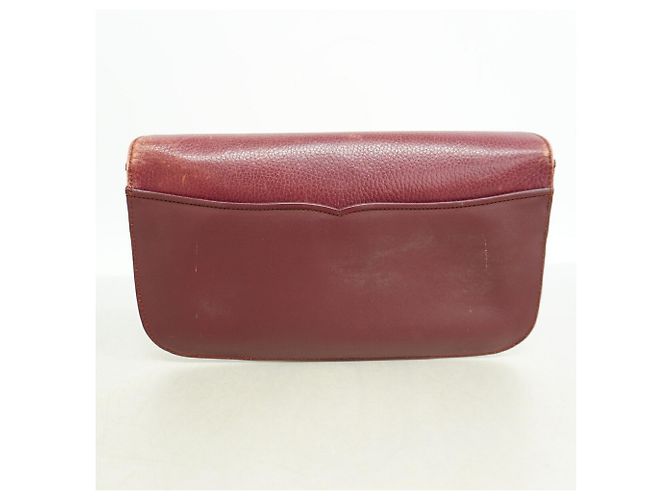 Borsa a pochette Cartier Must in pelle Bordò - vista 10