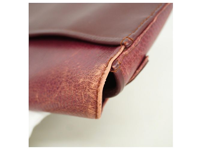 Borsa a pochette Cartier Must in pelle Bordò - vista 7