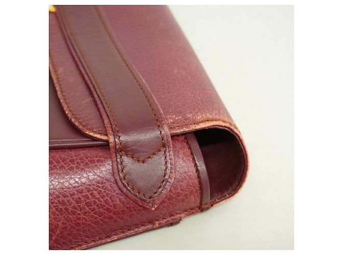 Borsa a pochette Cartier Must in pelle Bordò - vista 8