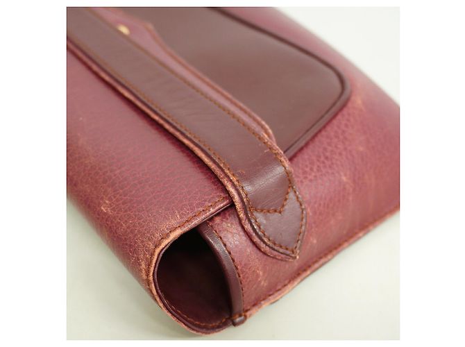 Borsa a pochette Cartier Must in pelle Bordò - vista 9