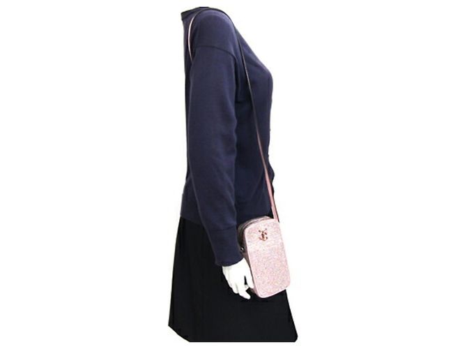 Borsa a tracolla in pelle rosa chiaro Jimmy Choo - vista 8
