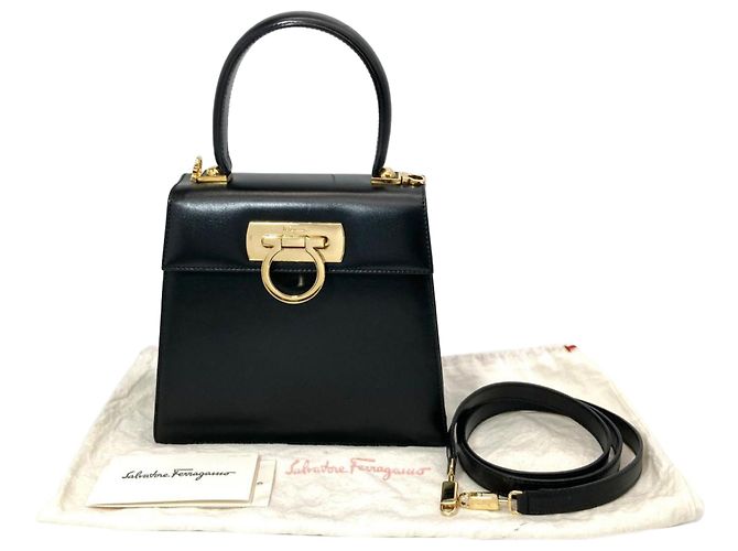 Borsa Salvatore Ferragamo Gancini Nero - vista 14