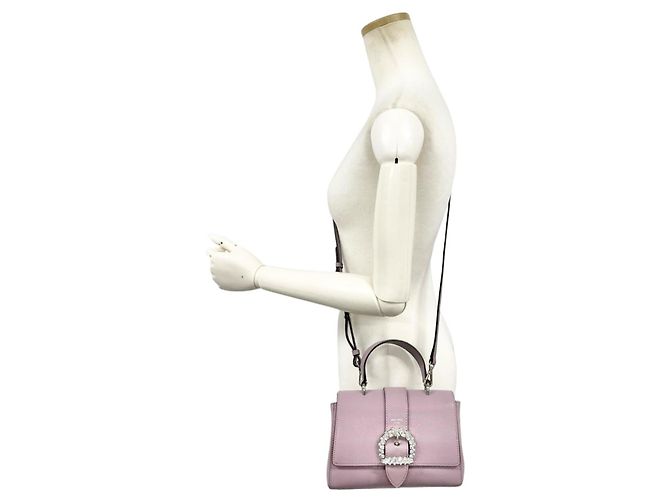 Borsa Jimmy Choo Cheri Mini Porpora - vista 10
