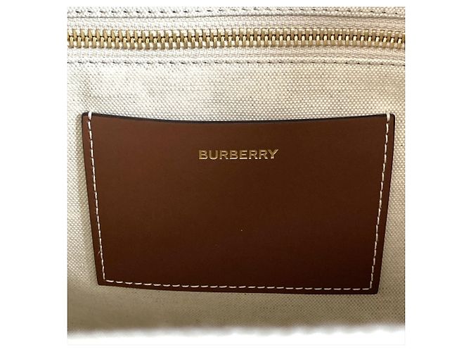 Borsa Tote Burberry Small Freya Beige - vista 6