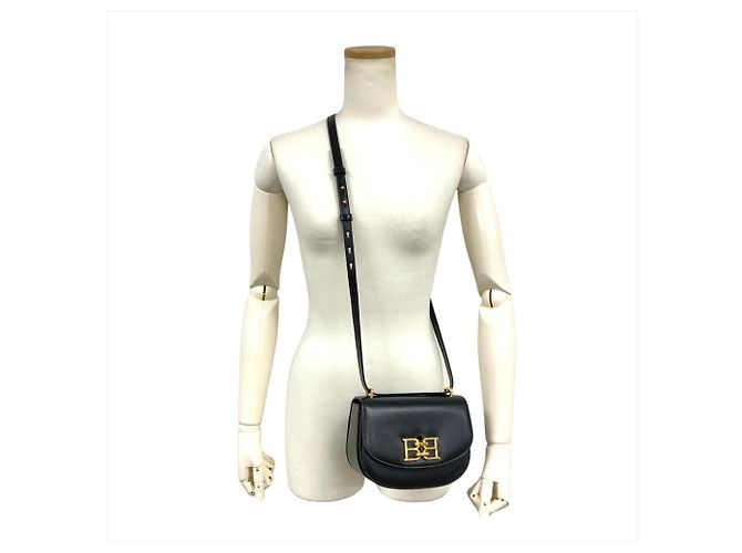 Borsa a tracolla e spalla in pelle Bally Nero - vista 14
