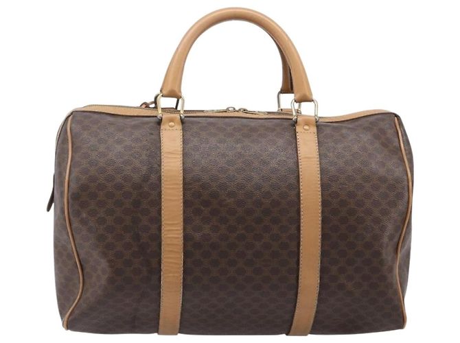 Céline Celine Vintage Duffle Macadam Coated Canvas Large Marron - vue 2