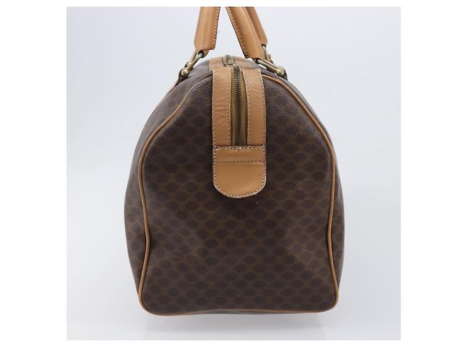Céline Celine Vintage Duffle Macadam Coated Canvas Large Marron - vue 3