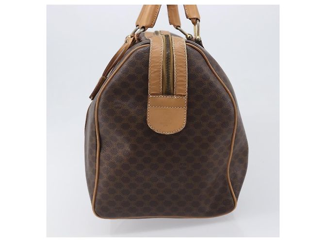 Céline Celine Vintage Duffle Macadam Coated Canvas Large Marron - vue 4