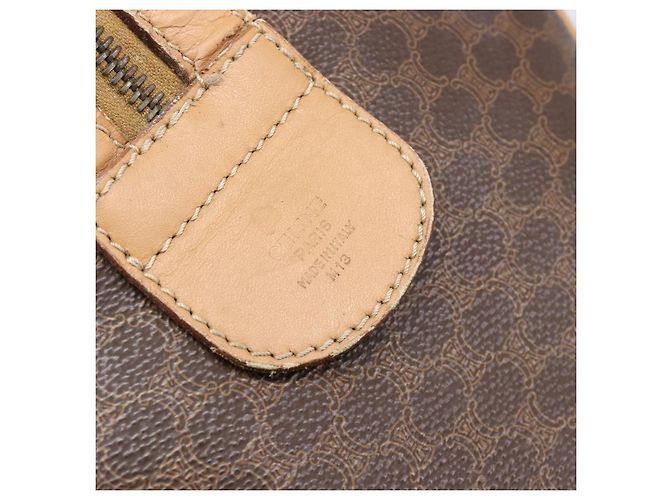 Céline Celine Vintage Duffle Macadam Coated Canvas Large Marron - vue 6