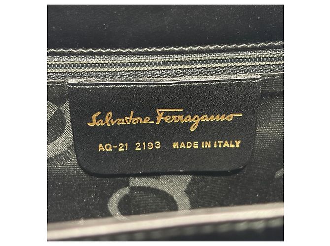 Borsa a mano Salvatore Ferragamo Gancini con manico superiore Nero - vista 10