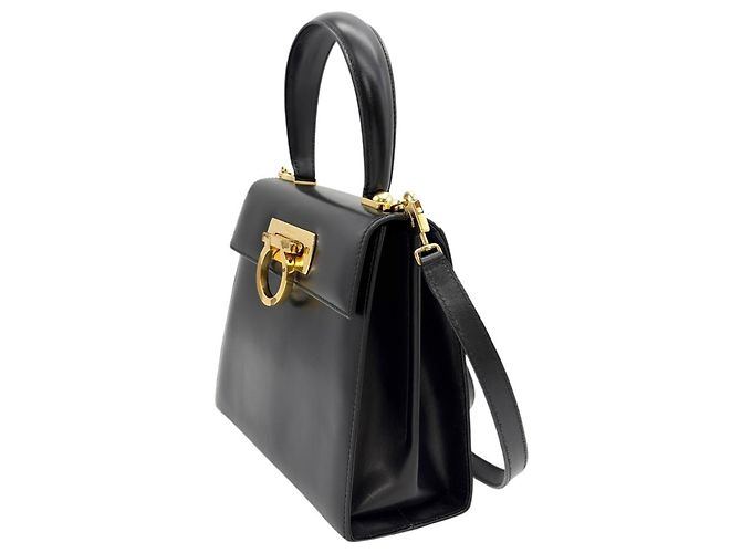 Borsa a mano Salvatore Ferragamo Gancini con manico superiore Nero - vista 2