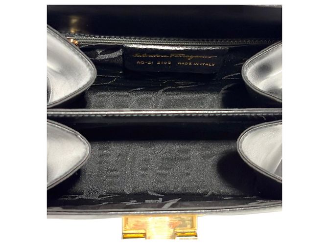 Borsa a mano Salvatore Ferragamo Gancini con manico superiore Nero - vista 6
