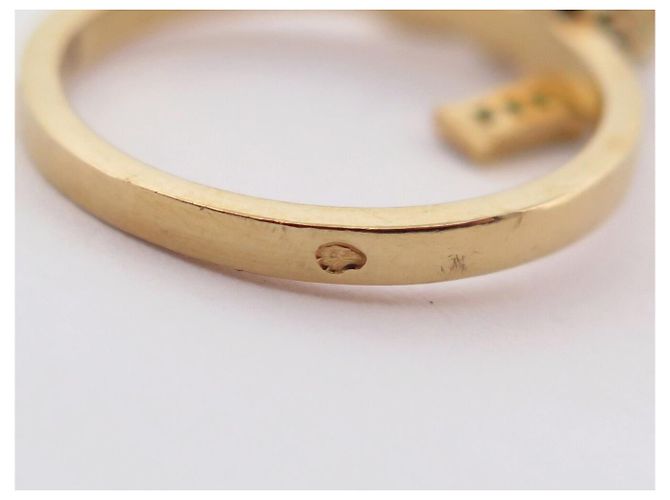 ANELLO CHRISTIAN DIOR CHARMS T53 ORO GIALLO 18K 3.5GR DIAMANTI D'oro - vista 10