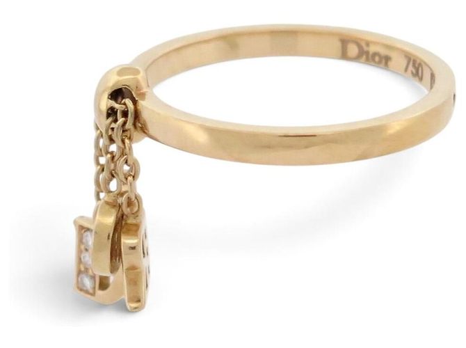 ANELLO CHRISTIAN DIOR CHARMS T53 ORO GIALLO 18K 3.5GR DIAMANTI D'oro - vista 2