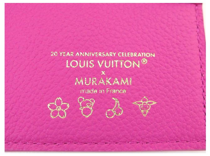 NEUE LOUIS VUITTON X MURAKAMI LISA MONOGRAM EMPREINTE LEDER WALLET Pink - Ansicht 6