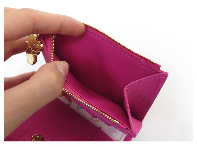 NEUE LOUIS VUITTON X MURAKAMI LISA MONOGRAM EMPREINTE LEDER WALLET Pink - Ansicht 9