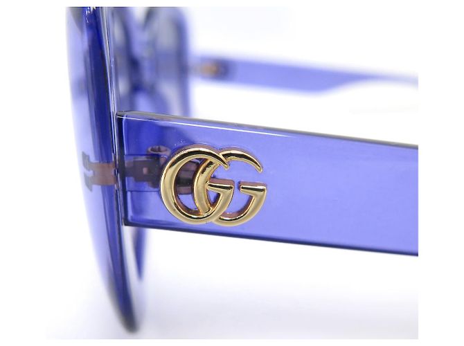 GAFAS DE SOL GUCCI GG0713S NUEVAS LOGO GG PLÁSTICO VIOLETA SUNGLASSES Púrpura - vista 6
