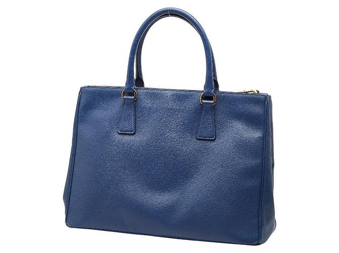 Sac 2WAY Prada Galleria Logo Triangle Bleu - vue 2