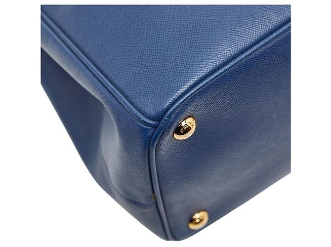 Sac 2WAY Prada Galleria Logo Triangle Bleu - vue 5