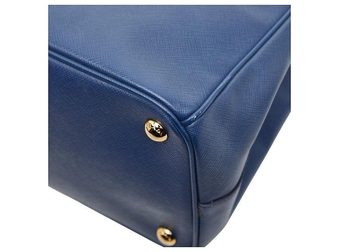 Sac 2WAY Prada Galleria Logo Triangle Bleu - vue 6