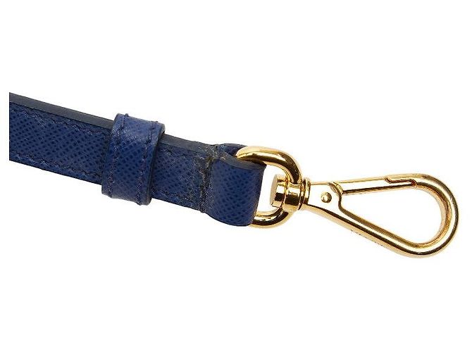 Sac 2WAY Prada Galleria Logo Triangle Bleu - vue 9