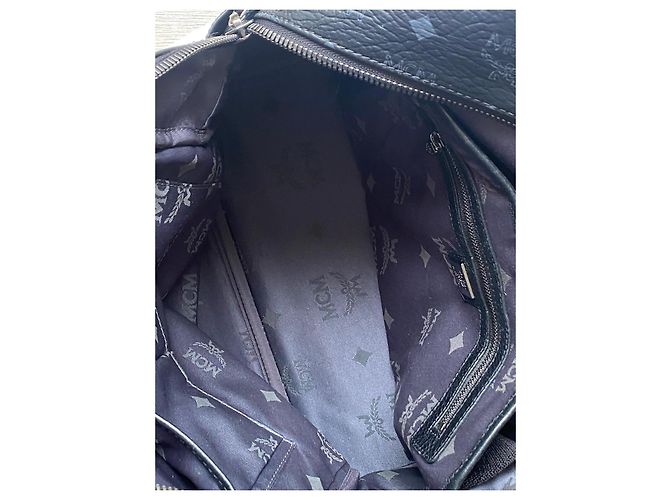 Zaino MCM Dual Stark Monogram Studded Nero - vista 10