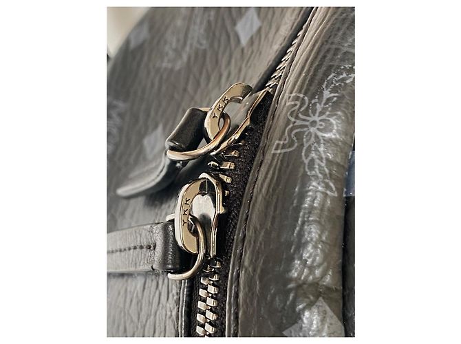 Zaino MCM Dual Stark Monogram Studded Nero - vista 5