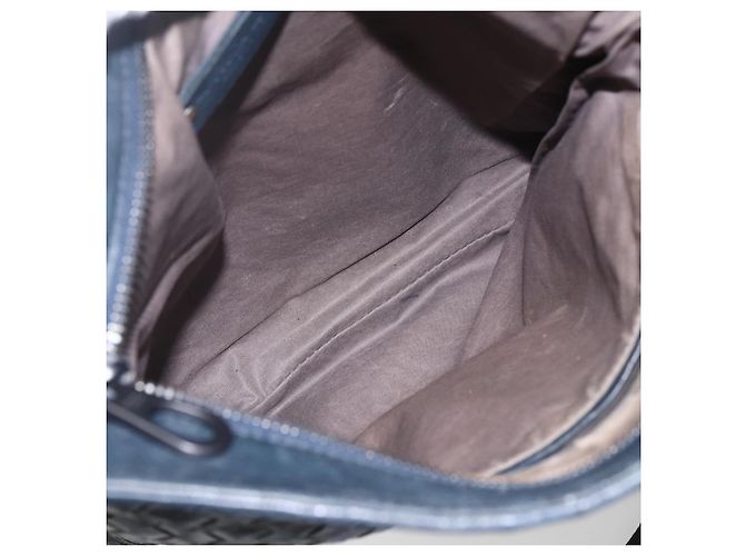 Bottega Veneta Flat Messenger Intrecciato Nappa Medium Marineblau - Ansicht 5
