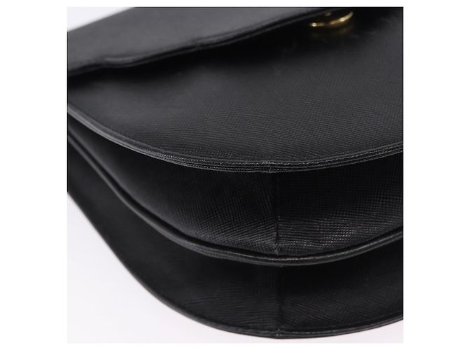 Autre Marque SAINT LAURENT Shoulder Bag Leather Black Gold - vista 9