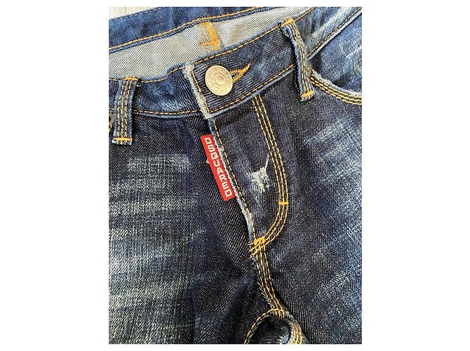 Dsquared2 Vaqueros Slim-Straight de denim azul - vista 2