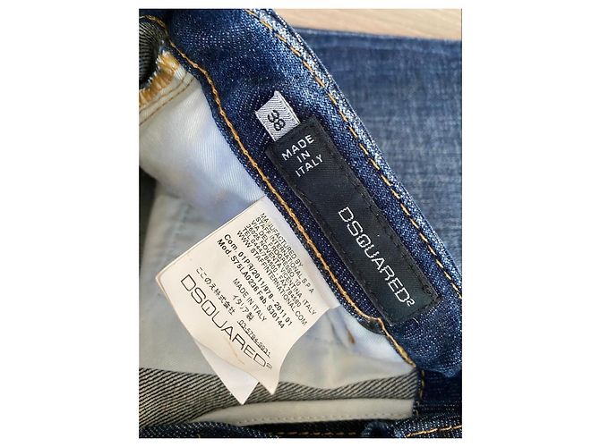 Dsquared2 Vaqueros Slim-Straight de denim azul - vista 3